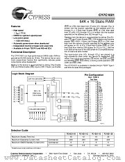 CY7C1021-15ZI datasheet pdf Cypress