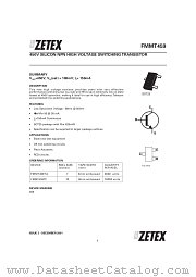 FMMT459TA datasheet pdf Zetex Semiconductors