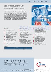 FOA21002A2 datasheet pdf Infineon