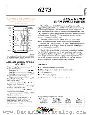 6273 datasheet pdf Allegro MicroSystems