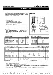 KSM-911TE5E datasheet pdf Kodenshi Corp