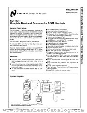 SC14404BFLAG datasheet pdf National Semiconductor