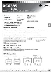 XC6385C datasheet pdf Torex Semiconductor