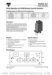 TSOP2830QJ1 datasheet pdf Vishay