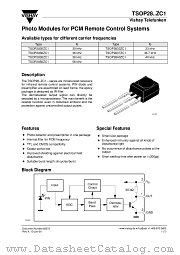 TSOP2837ZC1 datasheet pdf Vishay