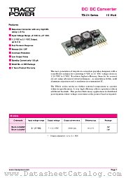 TSI-24-5.0S3R0P datasheet pdf Traco Electronic AG