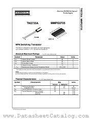 TN3725A datasheet pdf Fairchild Semiconductor