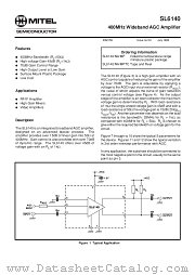 SL6140MPTC datasheet pdf Mitel Semiconductor