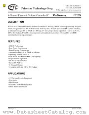 PT2258-S datasheet pdf Princeton Technology Corporation