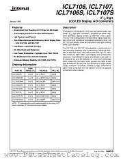 ICL7107CPL datasheet pdf Intersil