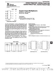 CD54ACT157 datasheet pdf Texas Instruments