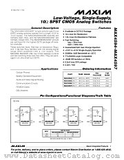 MAX4594EXK-T datasheet pdf MAXIM - Dallas Semiconductor