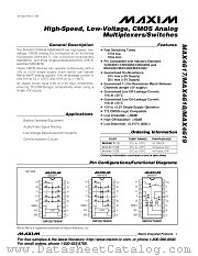 MAX4618EUE datasheet pdf MAXIM - Dallas Semiconductor