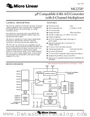 ML2258CIP datasheet pdf Micro Linear