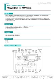 MM1093PF datasheet pdf Mitsumi Electric