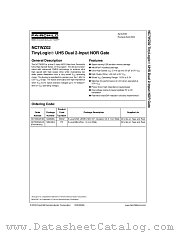 NC7WZ02L8X(PRELIMINARY) datasheet pdf Fairchild Semiconductor