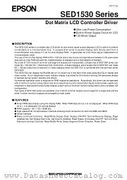 SED1530D0 datasheet pdf Epson Company