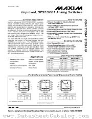 DG419DK datasheet pdf MAXIM - Dallas Semiconductor