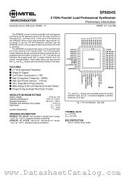 SP8854EKGHCAR datasheet pdf Mitel Semiconductor