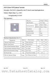 A1013 datasheet pdf Shanghai Sunrise Electronics