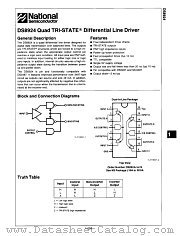DS8924 datasheet pdf National Semiconductor