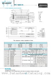 PC1602-H datasheet pdf Powertip Technology