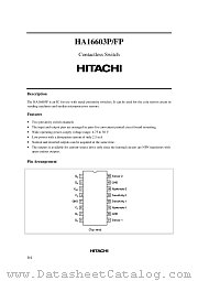 HA16603 datasheet pdf Hitachi Semiconductor