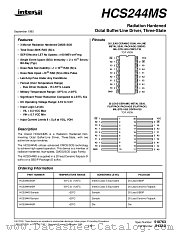HCS244KMSR datasheet pdf Intersil