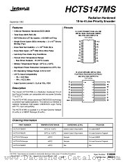 HCTS147KMSR datasheet pdf Intersil