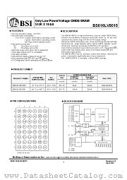 BS616LV8015BI datasheet pdf Brilliance Semiconductor