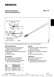 BPY11 datasheet pdf Siemens