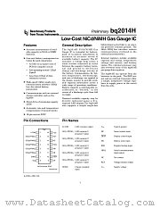 BQ2014HSN-A309 datasheet pdf Texas Instruments