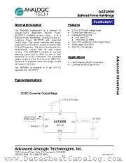 AAT4900 datasheet pdf ANALOGIC TECH