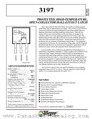 3197 datasheet pdf Allegro MicroSystems