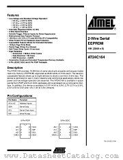 AT24C164-10PI datasheet pdf Atmel