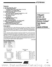 AT27BV040-12JC datasheet pdf Atmel