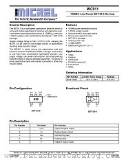 MIC911BM5 datasheet pdf Micrel Semiconductor