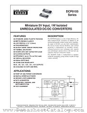 DCP010505D datasheet pdf Burr Brown