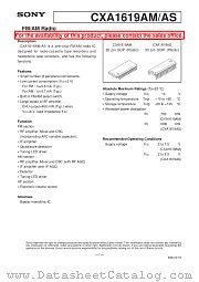 CXA1619AS datasheet pdf SONY