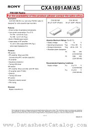 CXA1691AM datasheet pdf SONY