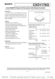 CXD1179 datasheet pdf SONY