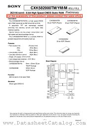 CXK582000M-10LL datasheet pdf SONY