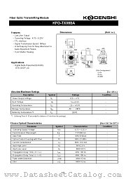 KFO-TX08SA datasheet pdf Kodenshi Corp