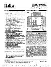 ISPLSI2064VL-100LT44 datasheet pdf Lattice Semiconductor
