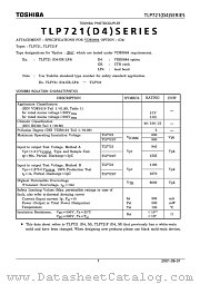 TLP721 datasheet pdf TOSHIBA