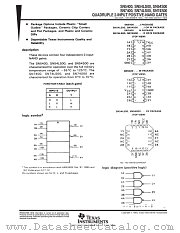 SN54S00W datasheet pdf Texas Instruments