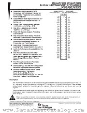 SN54ALVTH16373WD datasheet pdf Texas Instruments