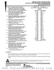 SN54ALVTH16601WD datasheet pdf Texas Instruments