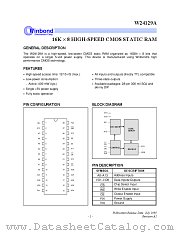 W24129A-15 datasheet pdf Winbond Electronics