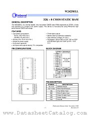 W24258S-70LL datasheet pdf Winbond Electronics